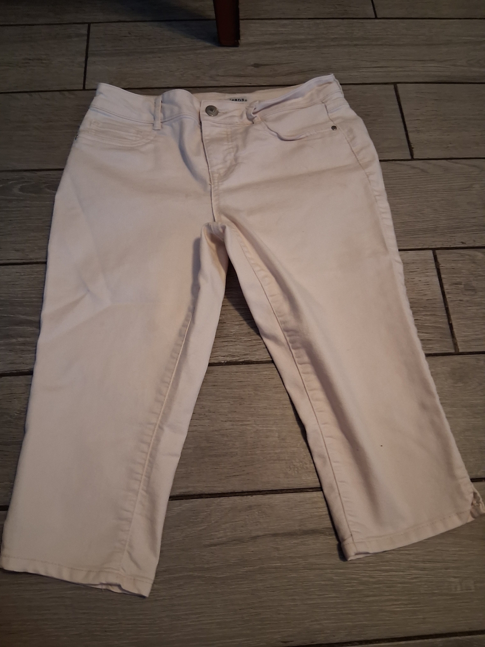 d. jeans White Ankle Crop Jeans